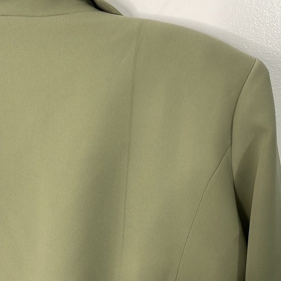 Onarin Matcha Green Structured Silk Satin Blazer Jacket Size L - Picture 6 of 7